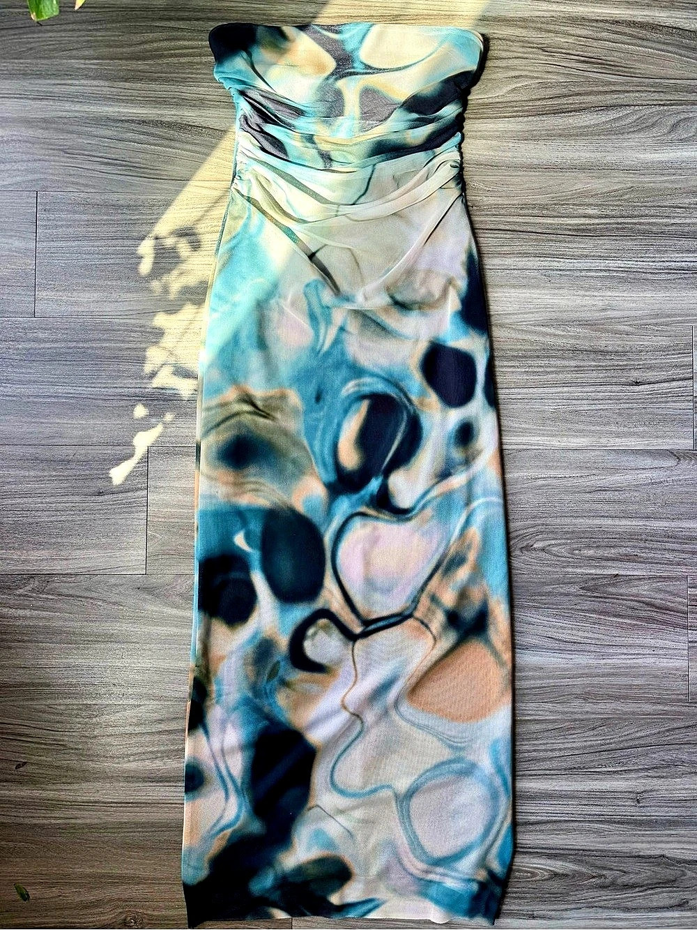 Zara Abstract Print Maxi Dress Size Medium Like New